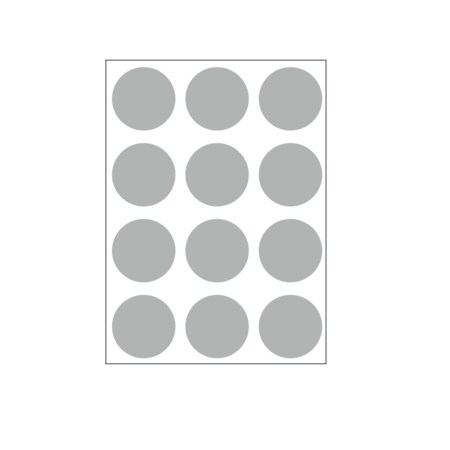 Nevs 1-1/4" Color Coding Dots Gray  - Sheet Form DOT-114M Gray